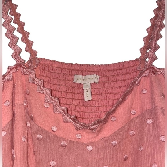 REBECCA TAYLOR Dot Embroidered Crinkle Chiffon Maxi Sundress - Picture 9 of 15